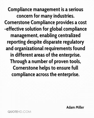 ... industries cornerstone compliance provides a cost effective solution
