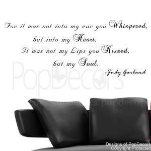 For it was not into my ear you whispered-quote decals