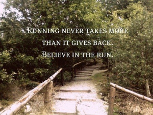 ... takes more than it gives back. From Gibson's Daily Running Quotes