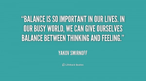 Balance is so important in our lives. In our busy world, we can give ...