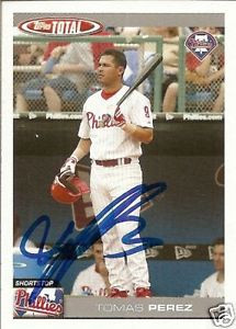 Tomas Perez Signed Philadelphia Phillies 2004 Topps Total Card