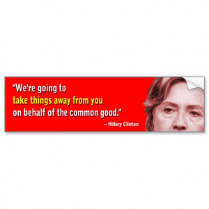 Hillary Marxist Quote Sticker Bumper Sticker