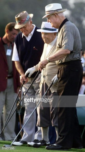 News Photo Golf legends Byron Nelson Gene Sarazen and Sam