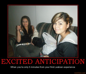 ... - When you're only 5 minutes from your first Lesbian experience