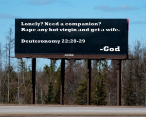 According to god himself, this is how you are to get a wife.