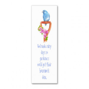 Funny Gardener Quote , Bird BookMark Double-Sided Mini Business Cards ...