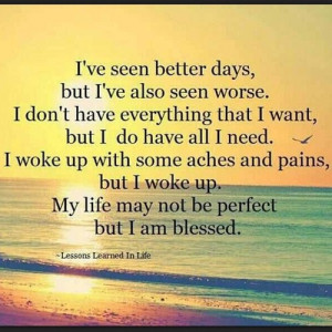 my life may not be perfect...