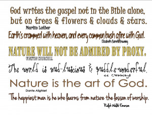 Nature Is The Art Of God Quote