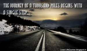 The journey of a thousand miles begins with a single step...