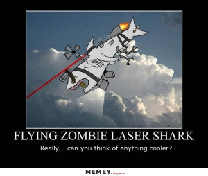 Flying Zombie Laser Sharks
