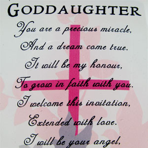 ... Godchild Photo Frames Goddaughter Sentiment Words and Two Photo Frame
