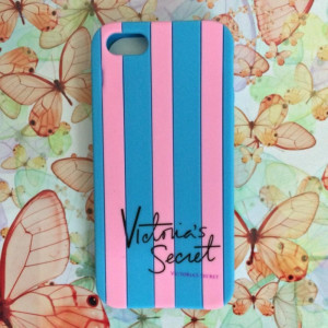 Victoria/'s Secret PINK Luxe Soft Rubber Stripe Case Covers For Apple ...