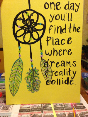 Hand painted canvas with dream catcher and a quote! on Etsy, $25.00