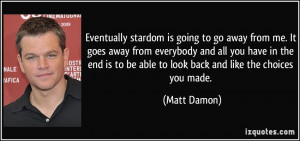 More Matt Damon Quotes