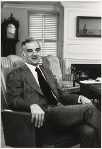 Portrait of Harvard President Derek Bok, 1982, Radcliffe Archives ...