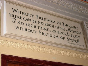 Without freedom of thought there can be no such thing as wisdom & no ...