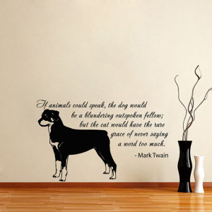 Wall Decals Quote About Dog Cute Animal Puppy Pet Shop Home Vinyl ...