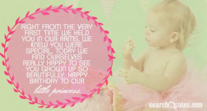 Happy Birthday To My Little One Baby Girl Quotes
