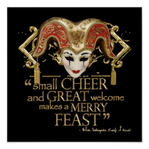 Comedy Of Errors Feast Quote (Gold Version) Print