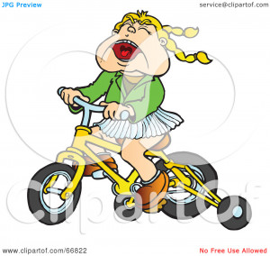 Girl On Bike Clip Art Royalty-free clipart picture