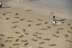 9,000 Fallen Soldiers Etched into the Sand on Normandy Beach to ...