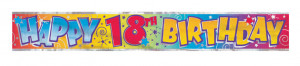 happy 18th birthday banner 18th birthday balloons banner blue sparkle ...