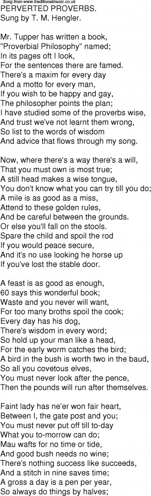 Perverted Sayings My proverbs whenever you