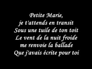 Petite Marie - Francis Cabrel - paroles