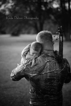Father. Son. Newborn. Photo-shoot. Hunting. Camouflage. Kayla Palmer ...