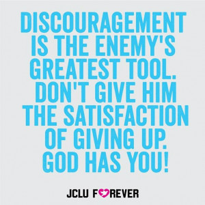 Don't be discouraged!!!