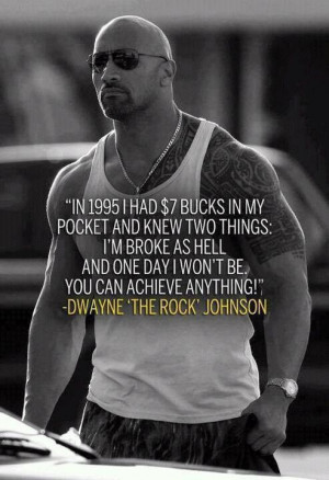 Motivational Fitness Quote l The Rock l Dwayne Johnson: The Rocks ...