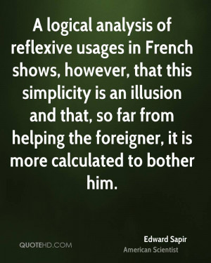 logical analysis of reflexive usages in French shows, however, that ...