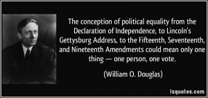 The conception of political equality from the Declaration of ...