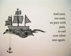 ... quote, relationship, sad, sail, sailing ship, sea, ship, text post