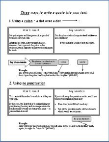 Inserting Quotations into an Essay Worksheet