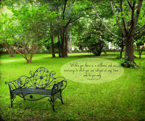 ... in our yard that looks like this; I love the bench, I want the bench