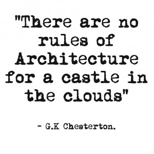 have always loved this quote by Chesterton. It is taken from his ...