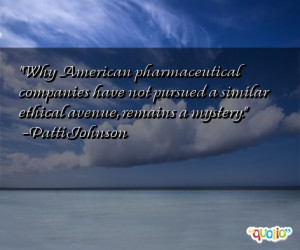 Why American pharmaceutical companies have not pursued