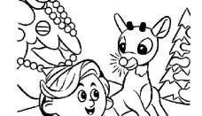 Santas Helpers Coloring Pages Rudolph And Hermey The Misfit Elf