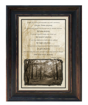Mother Teresa Quote Framed Wall Art