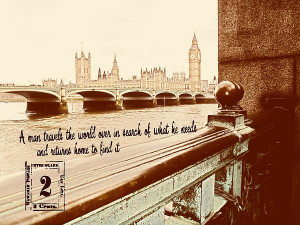 West Of The Thames Quote Print by JAMART Photography
