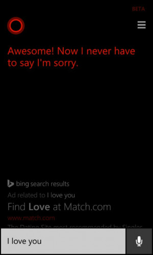 Cortana, i love you ( i.imgur.com )