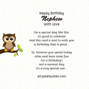 Free Birthday Cards For Nephew – Happy Birthday Nephew With Love