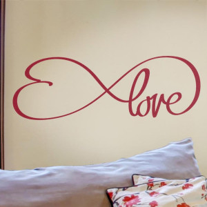 Simple and elegant love wall decal featuring a heart detail from Cozy ...