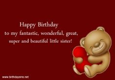 Cute Birthday Quotes For Little Sister ~ Sister Birthday Quotes | Cute ...