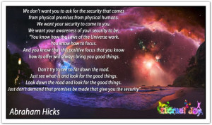 ask for the security that comes from physical promises from physical ...