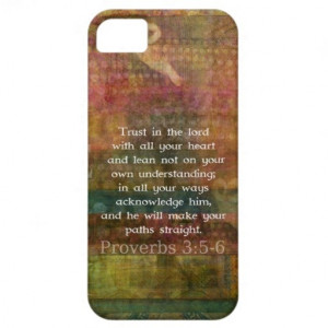 Proverbs 3:5-6 Bible Quote about Trust iPhone 5 Covers