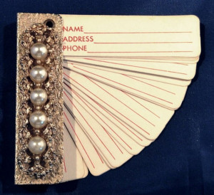 accessories business business card lady vintage women wow