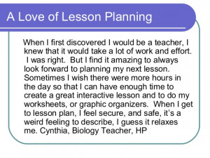 Power lesson planning