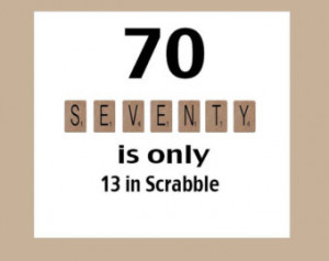 70th Birthday Card, Milestone Birthday, 70th Birthday, Scrabble ...